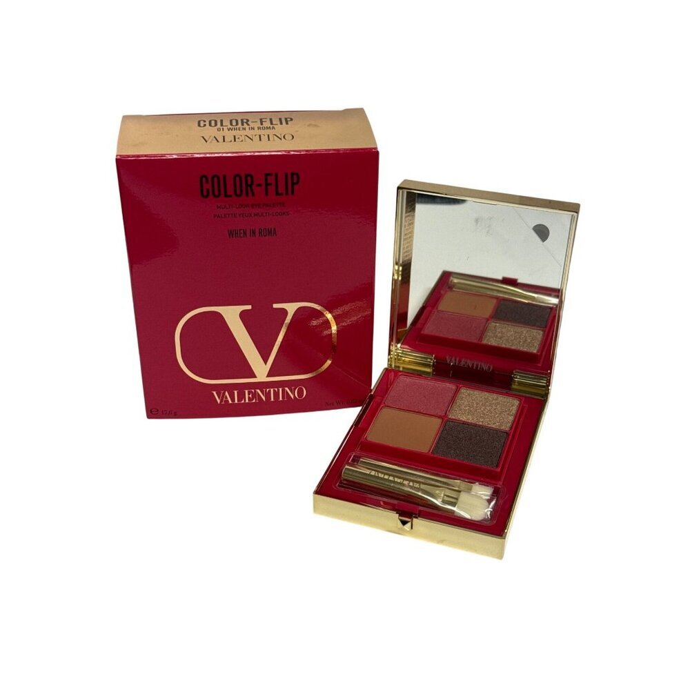 Valentino Color-Flip Eyeshadow Palette 01 When in Roma 8 Shades Compact NEW NIB